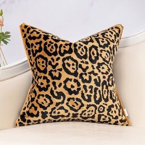 18x18 leopard pillow covers only